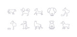 Fototapeta Młodzieżowe - simple gray 10 vector icons set such as fox terrier dog, german shepards dog, goldador dog, golden retriever great dane great pyrenees greyhound editable vector icon pack