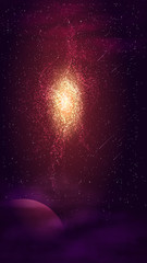 Wall Mural - galaxy, planets, stars. vector illustration