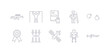 © CoolVectorStock - simple gray 10 vector icons set such as military knife, military robot machine, military satellites, strategy, militaty medal, pair of handcuffs, patriot. editable vector icon pack