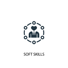 Soft Skills Icon. Simple Element Illustration. Soft Skills Concept Symbol Design. Can Be Used For Web And Mobile.