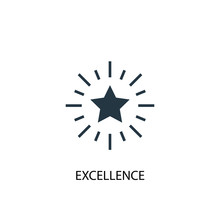 Excellence Icon. Simple Element Illustration. Excellence Concept Symbol Design. Can Be Used For Web And Mobile.