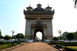 Patuxai Victory Monument Attractive Landmark of Vientiane City of Laos.