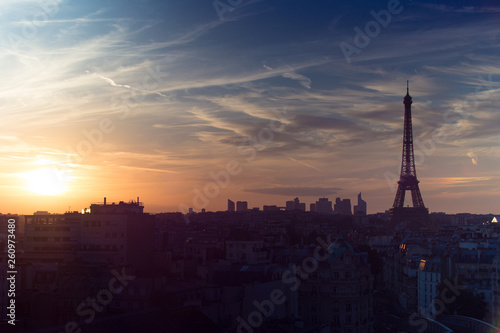 Plakat Paryski zachód słońca