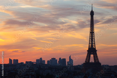 Zdjęcie XXL Paryski zachód słońca