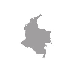 Wall Mural - Colombia map on white background