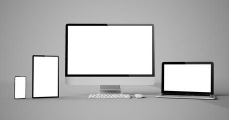 Wall Mural - responsive devices isolated
