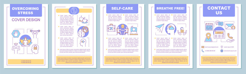 Stress overcoming brochure template layout