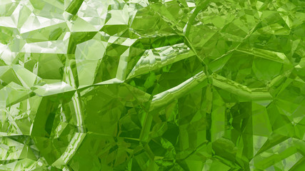 Wall Mural - Green Abstract Crystal Background Image