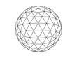 Geodesic sphere line illustration vector