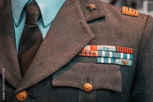 Cuadros en Lienzo Details of historical Italian military uniforms