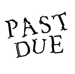 Wall Mural - PAST DUE stamp on white