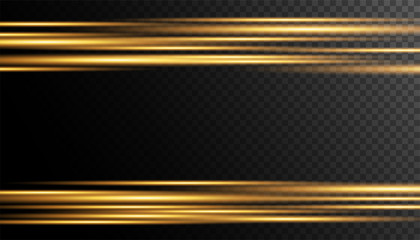 Wall Mural - golden frame. shining rectangle banner gold lines with light effects on black background
