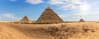 The Pyramids of Egypt in the desert, panorama