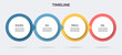 © fireofheart - Business infographics. Timeline with 4 steps, options, circles. Vector template.