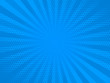 © L-TOP - Retro comic rays blue dots background. Vector illustration in pop art retro style
