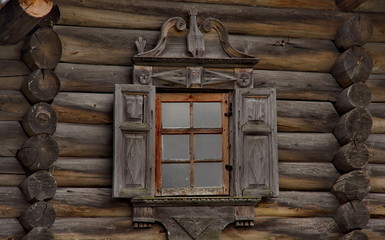 Wall Mural - Russia. Karelia. Architectural fragments of wooden Orthodox Church