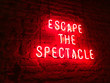© Di Na/Stocksy - Escape the spectacle neon sign