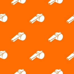 Wall Mural - Whistle pattern vector orange for any web design best