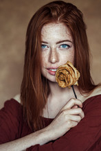 Beautiful Redhead With Freckles