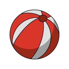 Sticker - Beach ball cartoon isolated