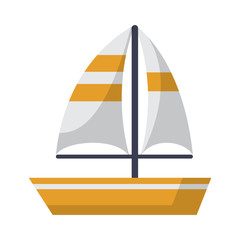 Sticker - Sailboat ship symbol cartoon