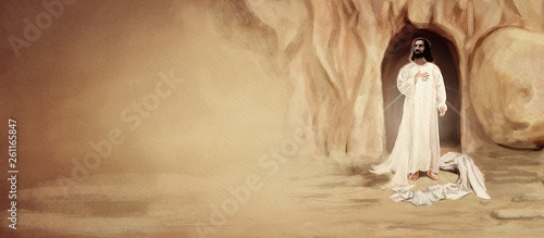 Cuadros en Lienzo Resurrection. Christian Easter background