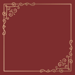 Canvas Print - Gold frame background
