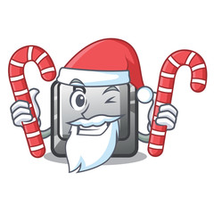 Poster - Santa with candy button B in the character shape