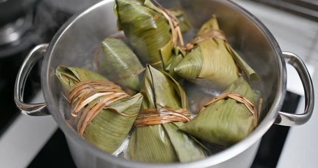 Sticker - Cook with bamboo sticky rice dumpling