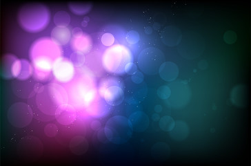 Wall Mural - abstract background with shiny blurred bokeh lights