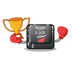 Poster - Boxing winner num lock on a keyboard mascot