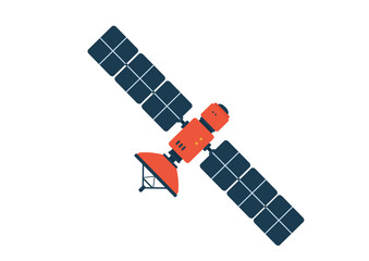 space satellite technologies isolated vector symbol image