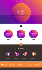 Wall Mural - Abstract Colorful Website Design Template for Your Business with Trendy Colors 