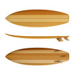 Surfboard wood isolated realistic Vector