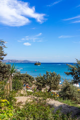 Wall Mural - beach and tropical sea and pirate ship