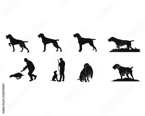 Fotografía Deutsch Drahthaar - Silhouetten
