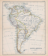 Old Map. Engraving Image