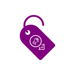 Sticker - Discount, price, sales discount, shopping,offer,  business product discount purple color icon