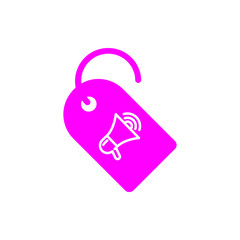 Sticker - Discount, price, sales discount, shopping,offer,  business product discount magenta color icon