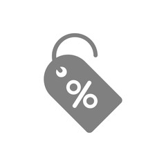 Sticker - Discount,price,sale, shopping,offer,  business product discount grey color icon