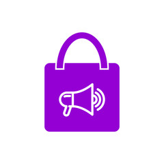 Sticker - Discount, price, sales discount, shopping,offer,  business product discount dark violet color icon