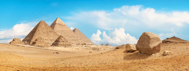 Wall Mural - Pyramids of Giza panorama