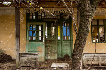 Canvas Print - Fenster eines Alten Hauses in Rumänien