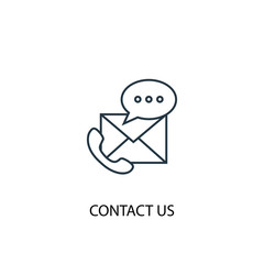 contact us concept line icon. simple element illustration. contact us concept outline symbol design.