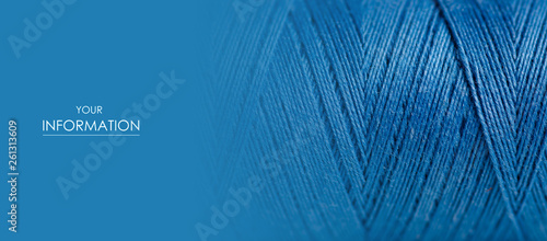 Fotomural Blue thread macro background clothing sewing material pattern