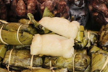 Canvas Print - Sticky rice with coconut delicious ,Thai dessert