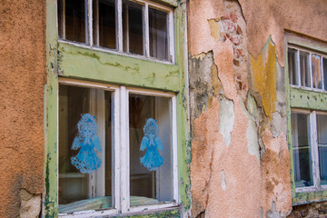 Canvas Print - Window views in Sighisoara, Romania