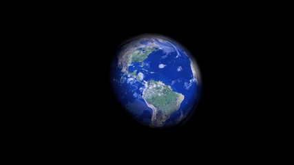 Wall Mural - The rotation of the blue planet Earth in the galaxy. Space abstract sphere in the Universe.
