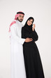 © Mahmoud Rahall - Arab couple standing on white background