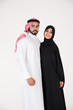 © Mahmoud Rahall - Arab couple standing on white background
